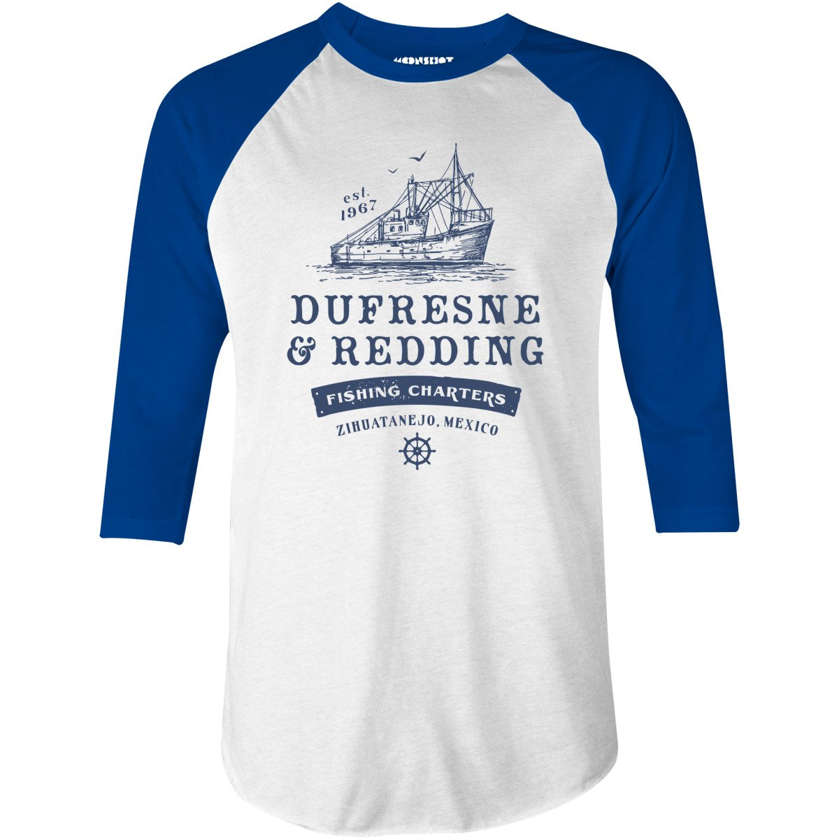 Dufresne & Redding Fishing Charters - 3/4 Sleeve Raglan T-Shirt
