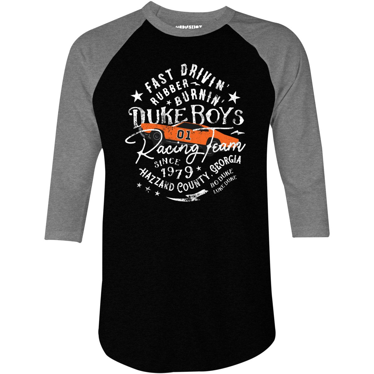 Duke Boys Racing Team - 3/4 Sleeve Raglan T-Shirt