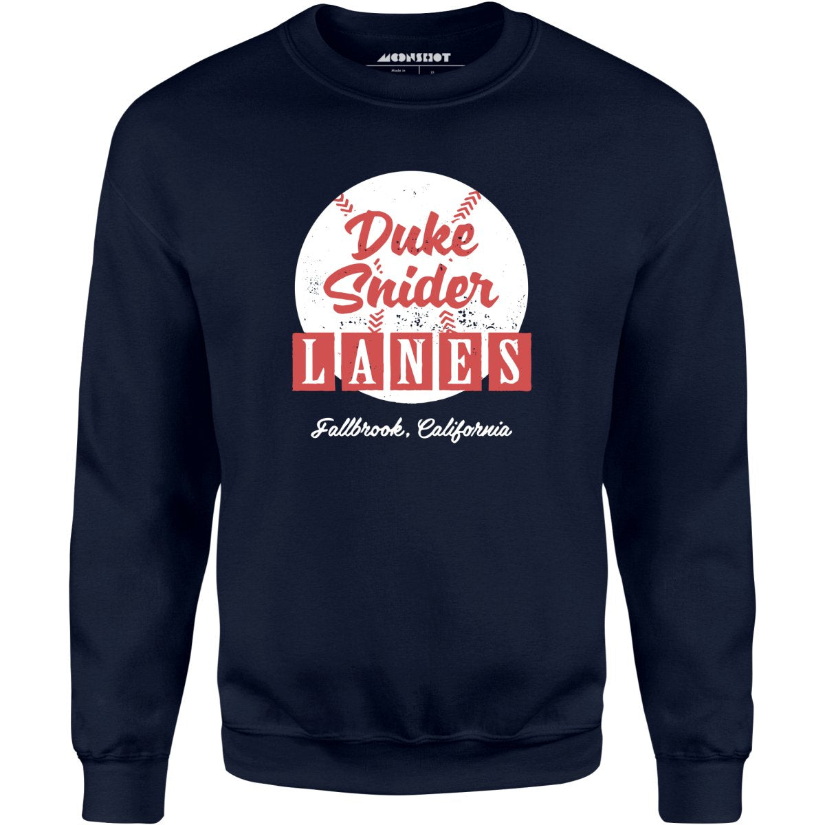 Duke Snider Lanes - Fallbrook, CA - Vintage Bowling Alley - Unisex Sweatshirt
