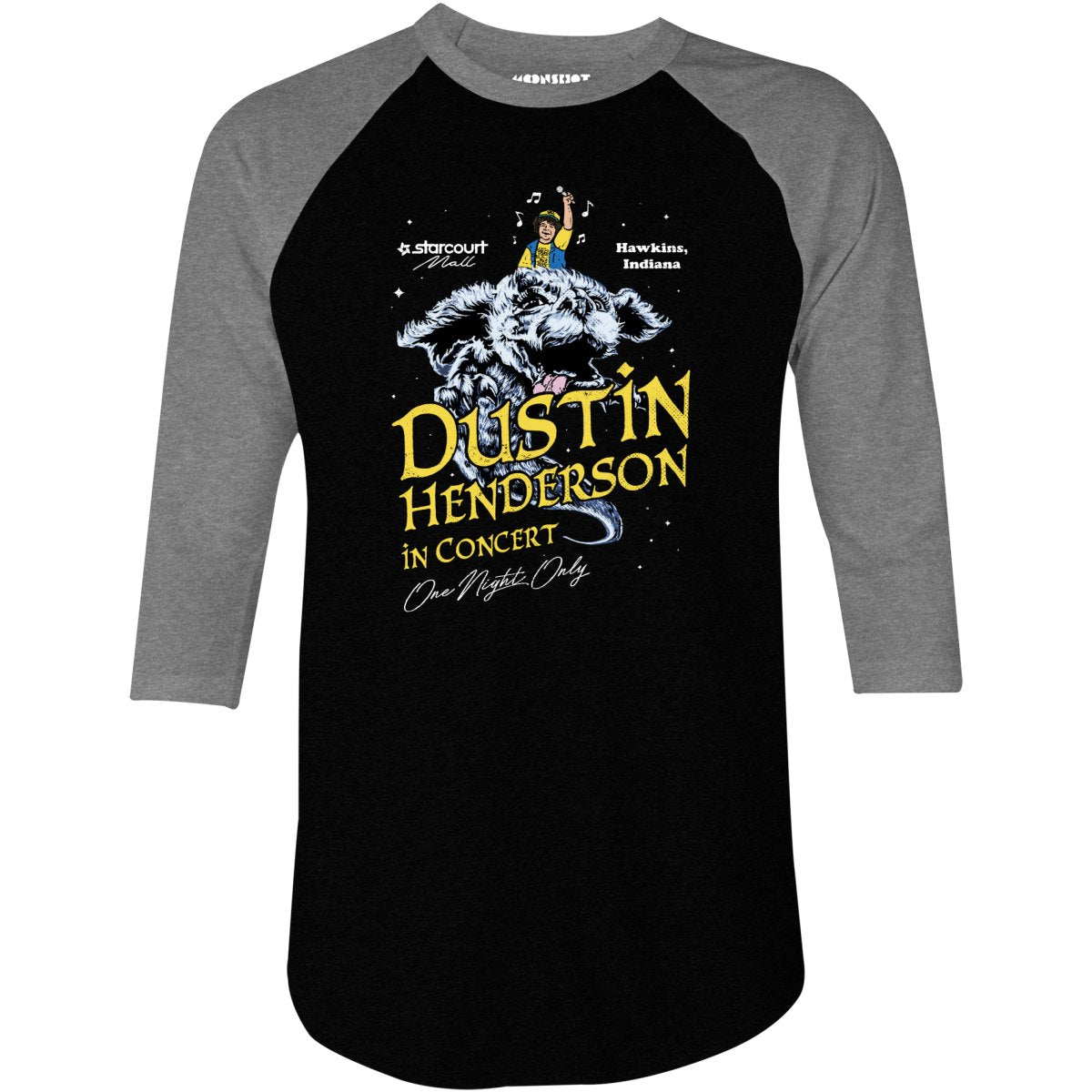 Dustin Henderson in Concert - 3/4 Sleeve Raglan T-Shirt