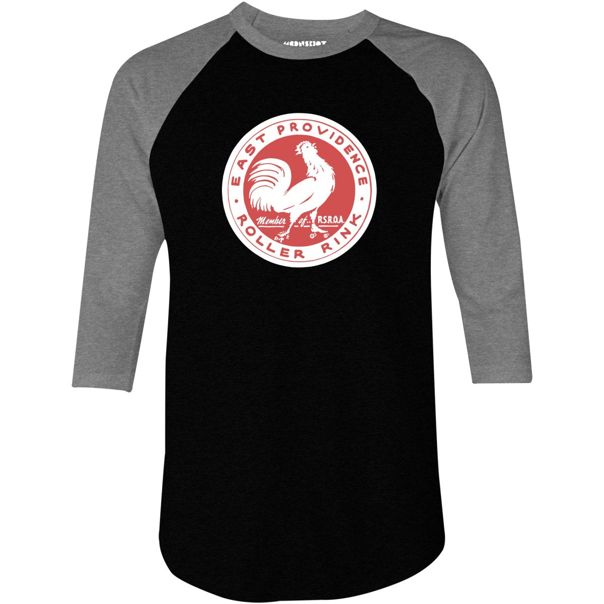 East Providence - Rhode Island - Vintage Roller Rink - 3/4 Sleeve Raglan T-Shirt