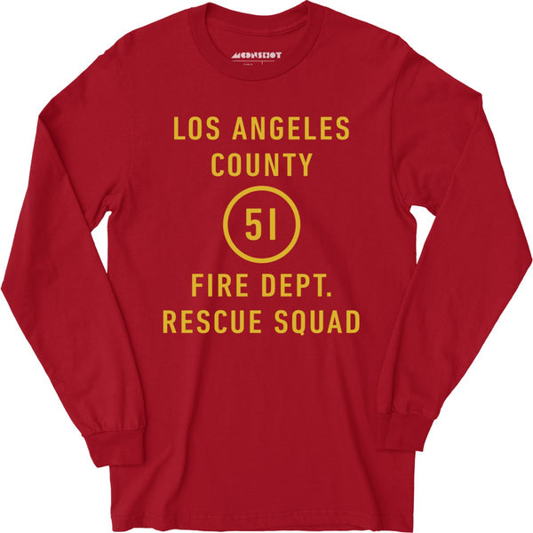 Emergency - Los Angeles County Fire Dept. Squad 51 - Long Sleeve T-Shirt –  m00nshot