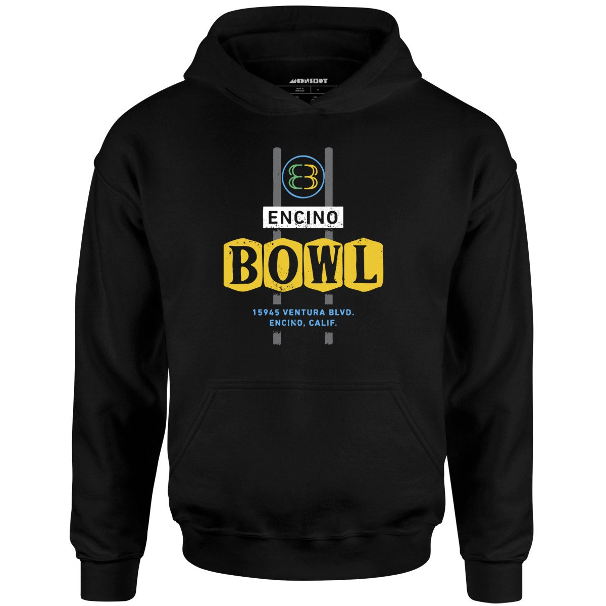 Encino Bowl - Encino, CA - Vintage Bowling Alley - Unisex Hoodie