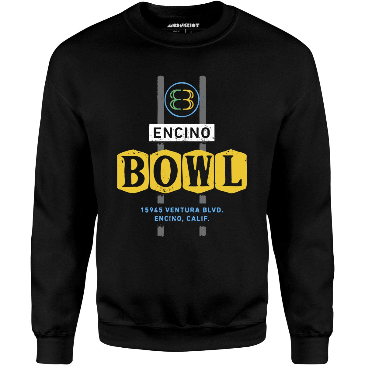 Encino Bowl - Encino, CA - Vintage Bowling Alley - Unisex Sweatshirt