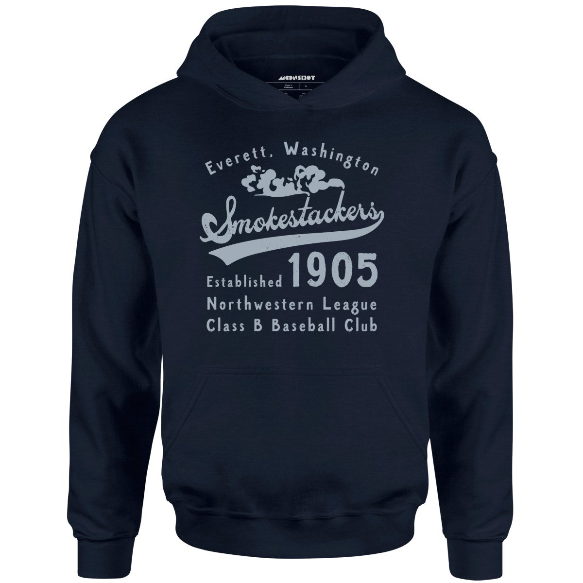 Everett Smokestackers - Washington - Vintage Defunct Baseball Teams - Unisex Hoodie