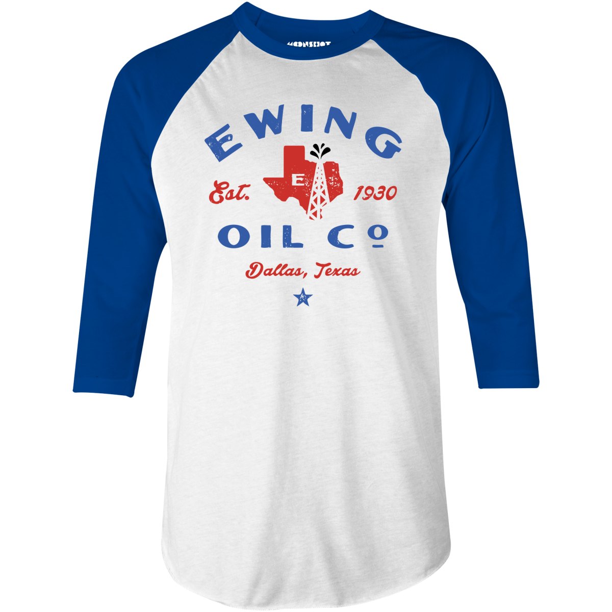 Ewing Oil Co - Dallas, Texas - 3/4 Sleeve Raglan T-Shirt