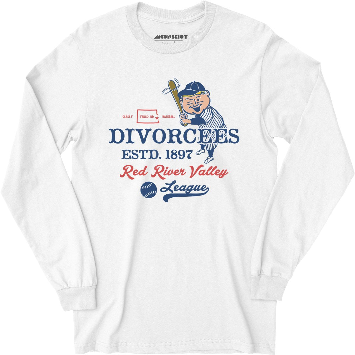 Fargo Divorcees - North Dakota - Vintage Defunct Baseball Teams - Long Sleeve T-Shirt