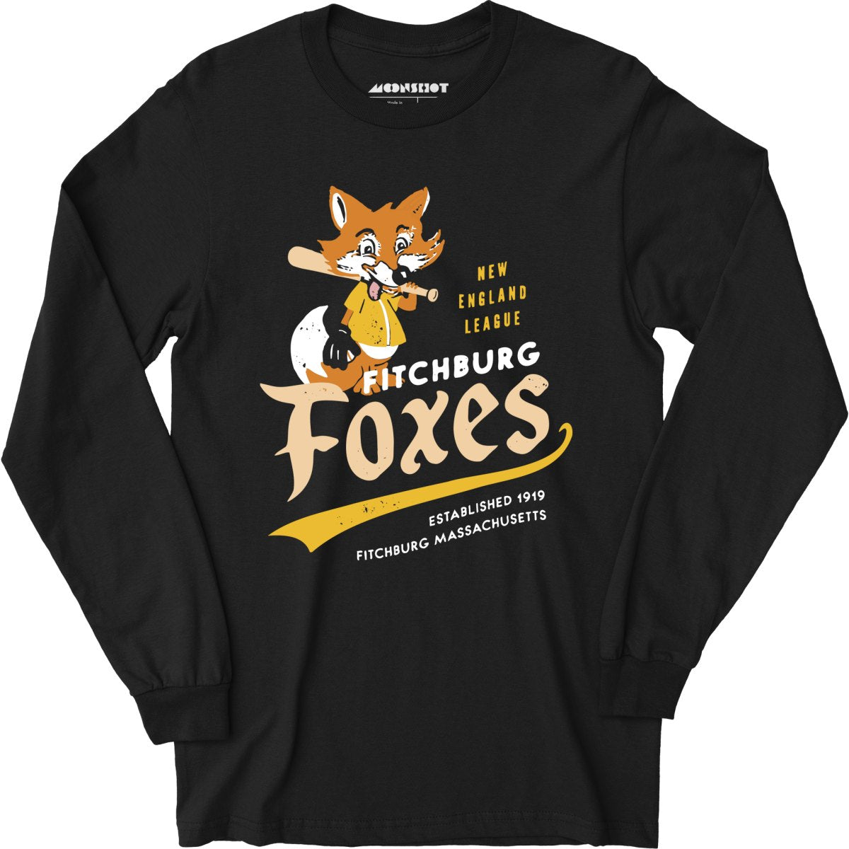 Fitchburg Foxes - Massachusetts - Vintage Defunct Baseball Teams - Long Sleeve T-Shirt