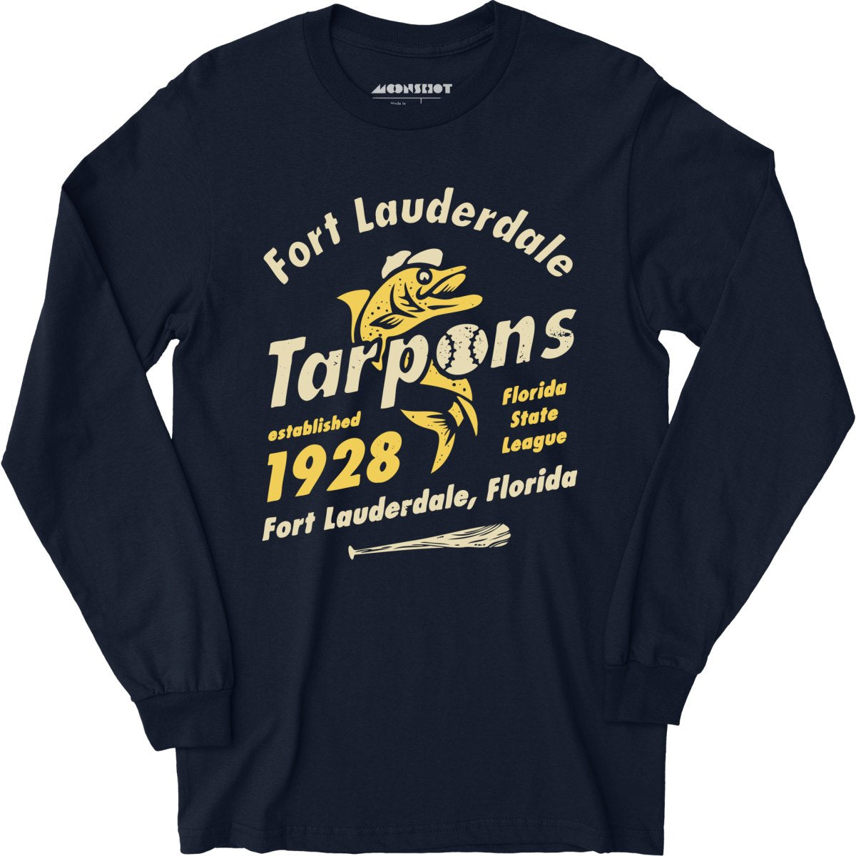 Fort Lauderdale Tarpons - Florida - Vintage Defunct Baseball Teams - Long Sleeve T-Shirt