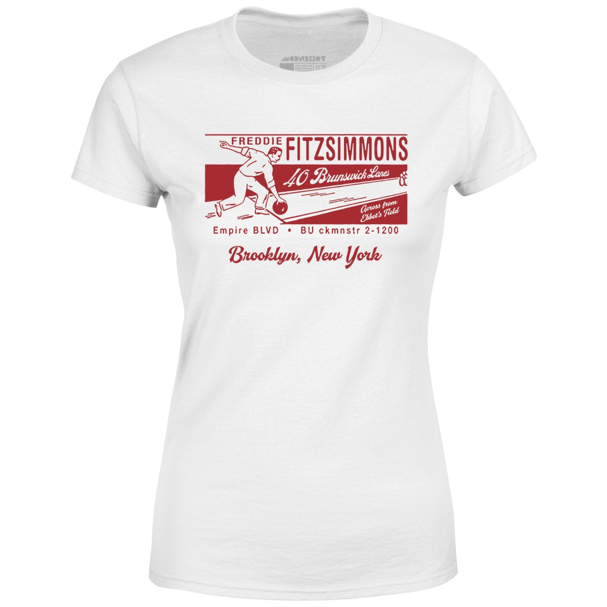 Freddie Fitzsimmons - Brooklyn, NY - Vintage Bowling Alley - Women's T-Shirt