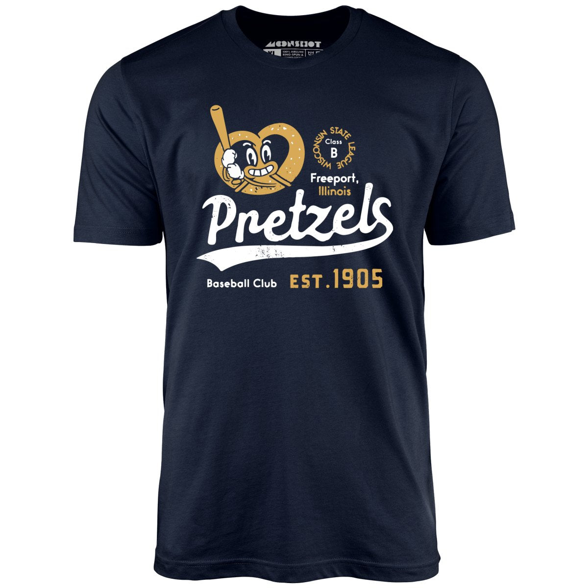 Freeport Pretzels - Illinois - Vintage Defunct Baseball Teams - Unisex T-Shirt