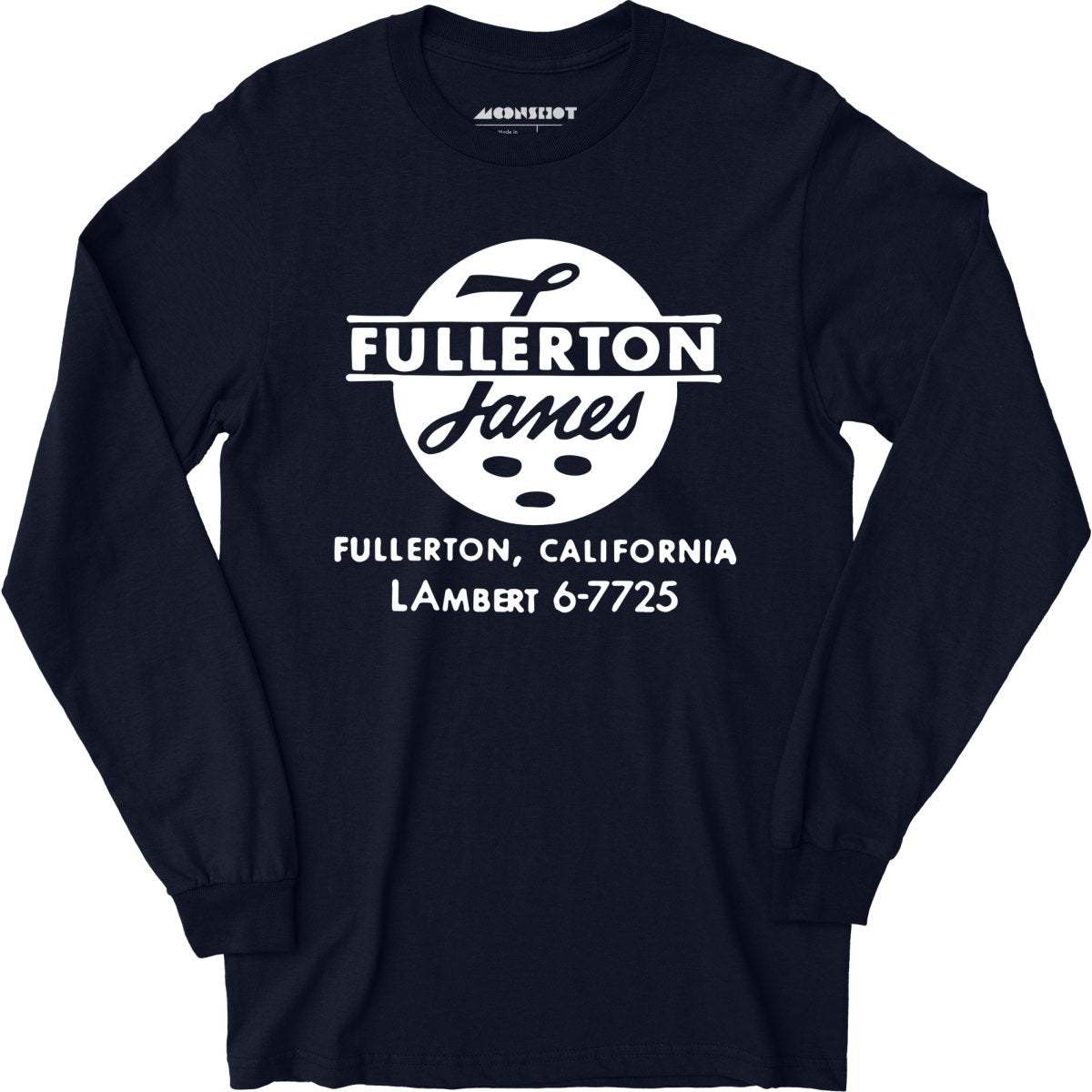 Fullerton Lanes - Fullerton, CA - Vintage Bowling Alley - Long Sleeve T-Shirt