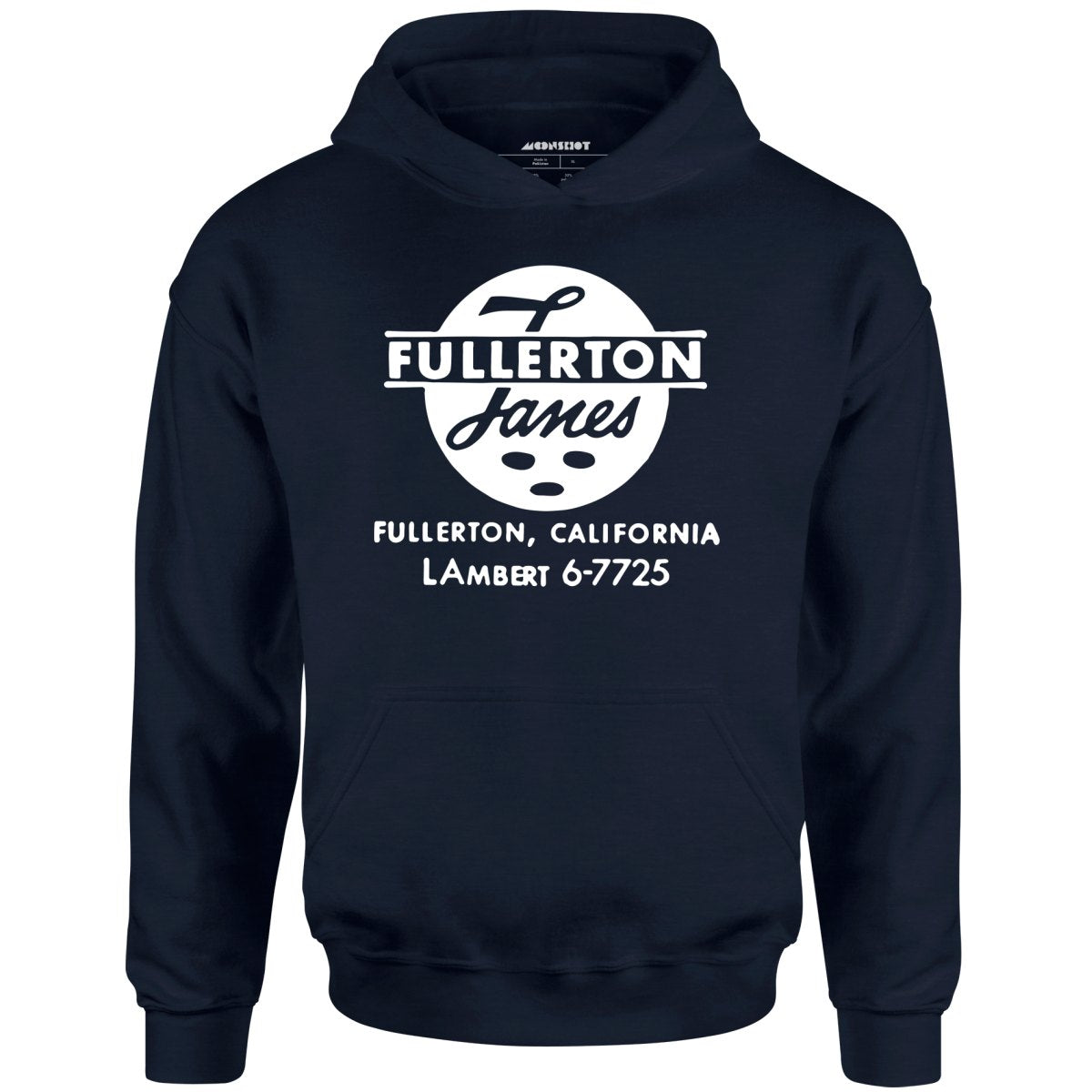 Fullerton Lanes - Fullerton, CA - Vintage Bowling Alley - Unisex Hoodie