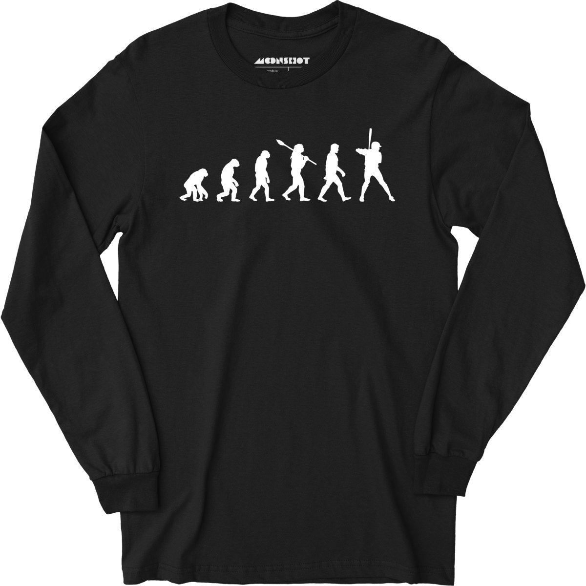 Funny Baseball Evolution - Long Sleeve T-Shirt