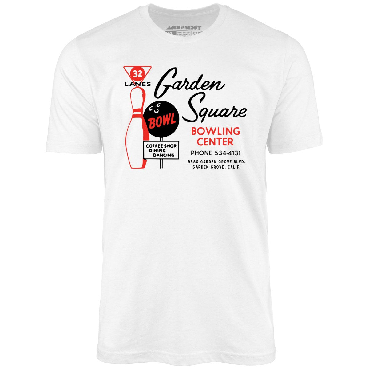 Garden Square Lanes - Garden Grove, CA - Vintage Bowling Alley - Unisex T-Shirt