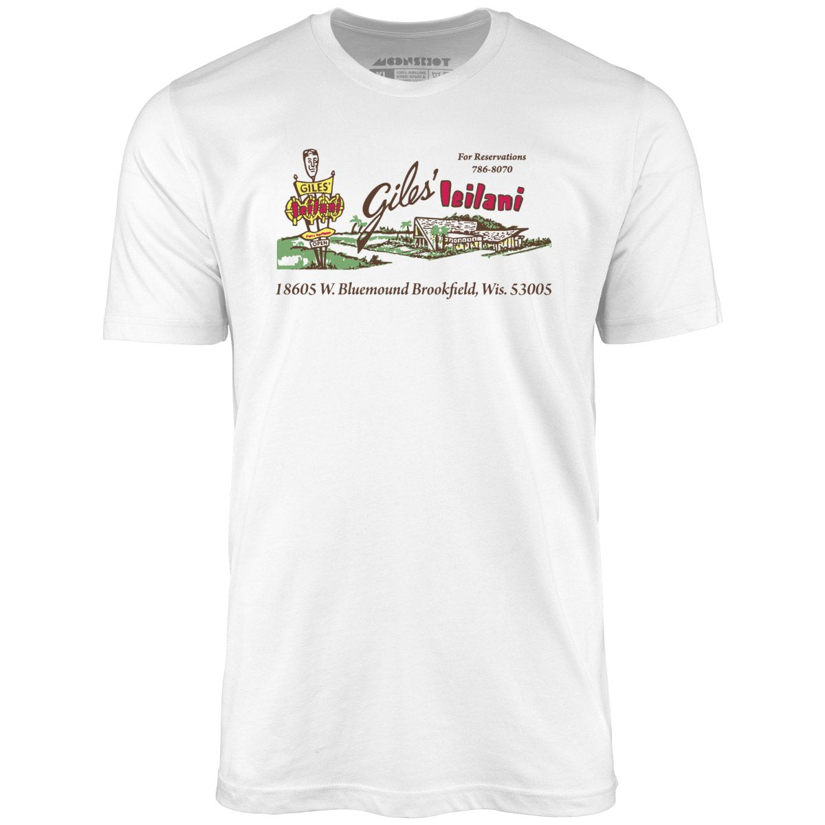 Giles' Leilani Village - Brookfield, WI - Vintage Tiki Bar - Unisex T-Shirt
