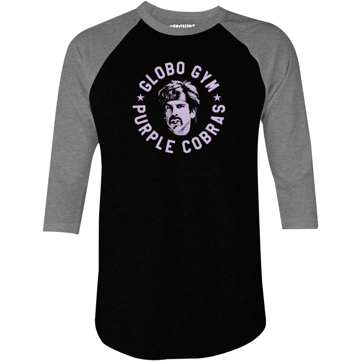 Globo Gym Purple Cobras - 3/4 Sleeve Raglan T-Shirt