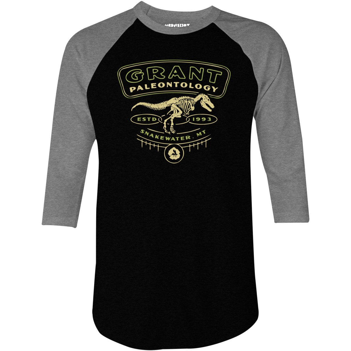 Grant Paleontology - 3/4 Sleeve Raglan T-Shirt