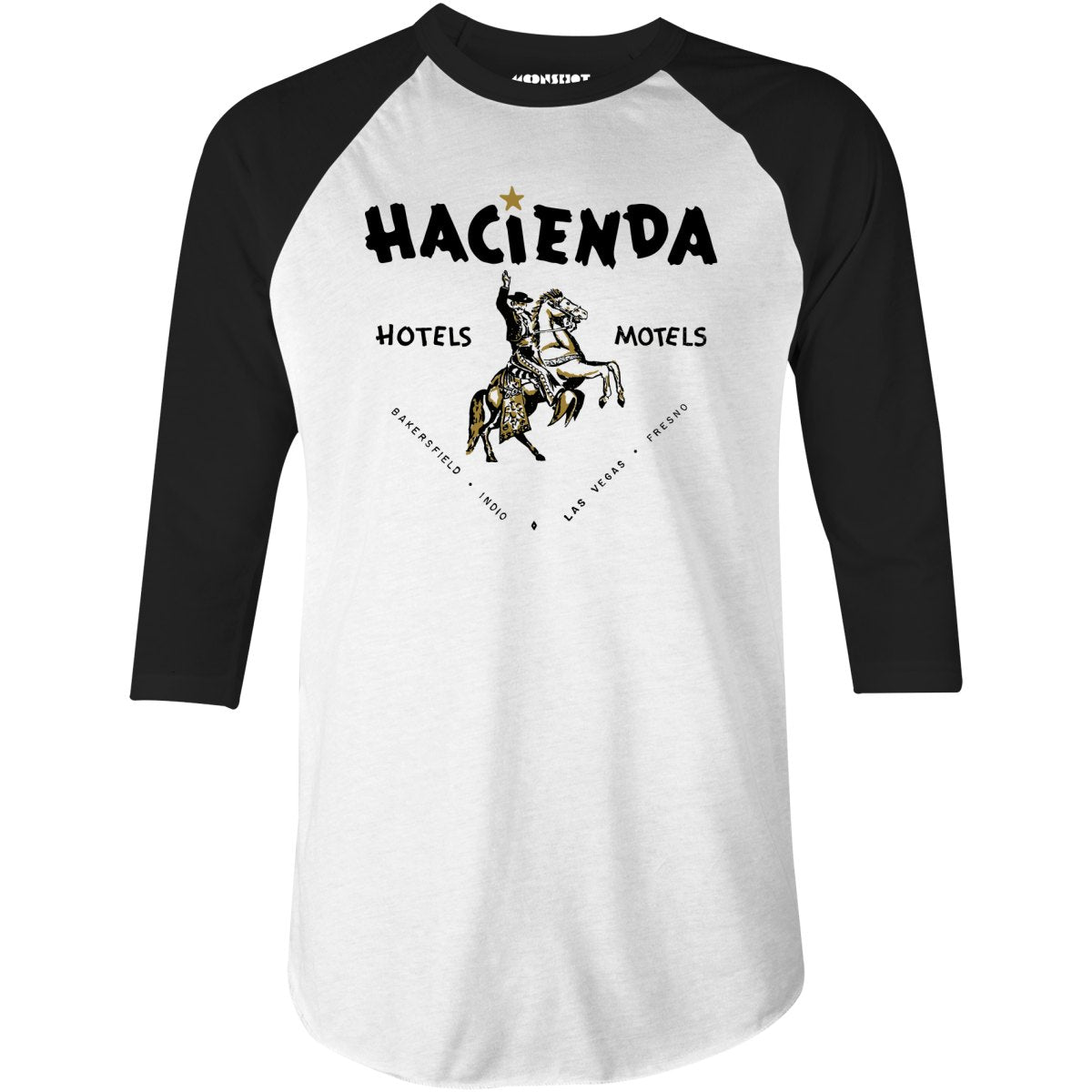 Hacienda - Vintage Las Vegas - 3/4 Sleeve Raglan T-Shirt