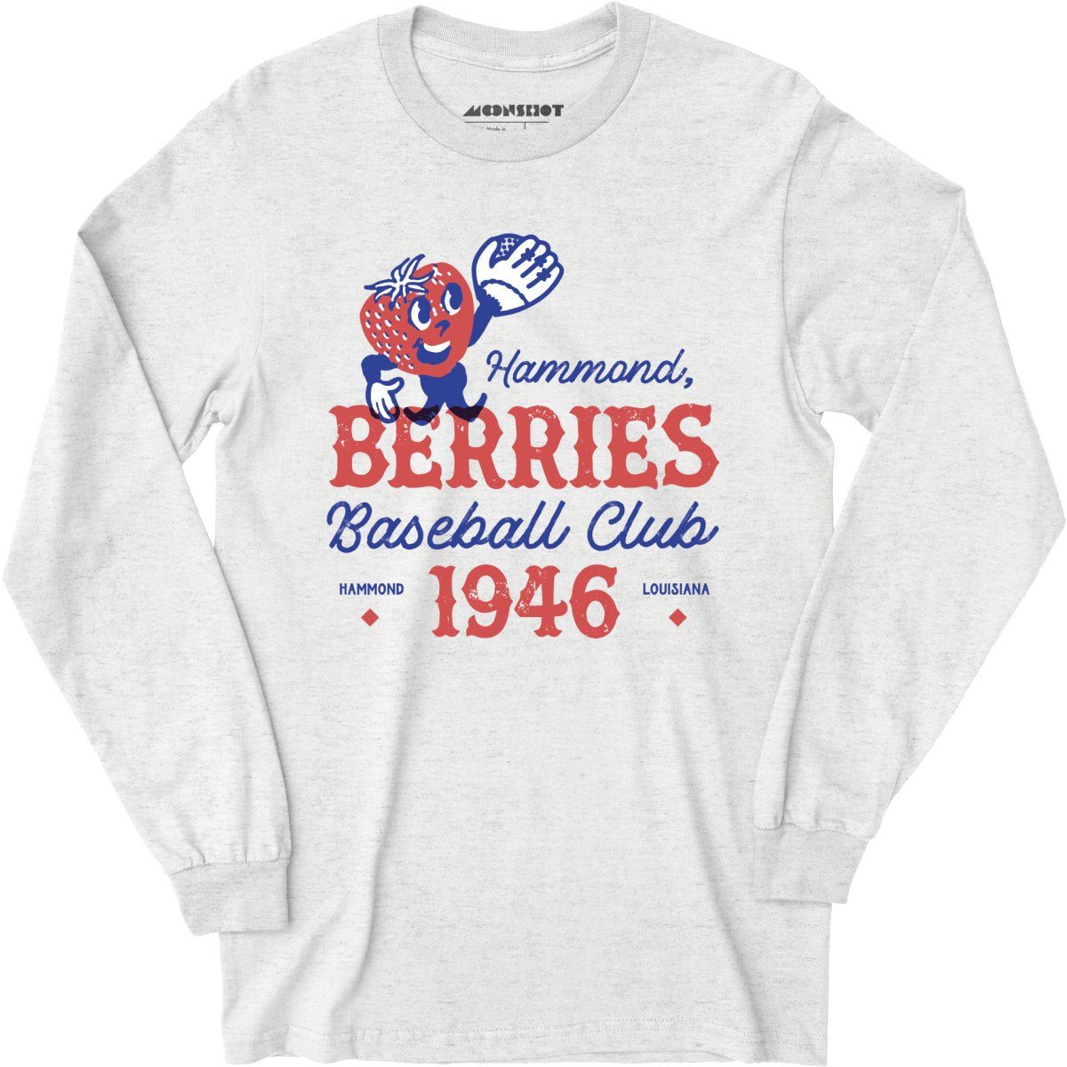 Hammond Berries - Louisiana - Vintage Defunct Baseball Teams - Long Sleeve T-Shirt