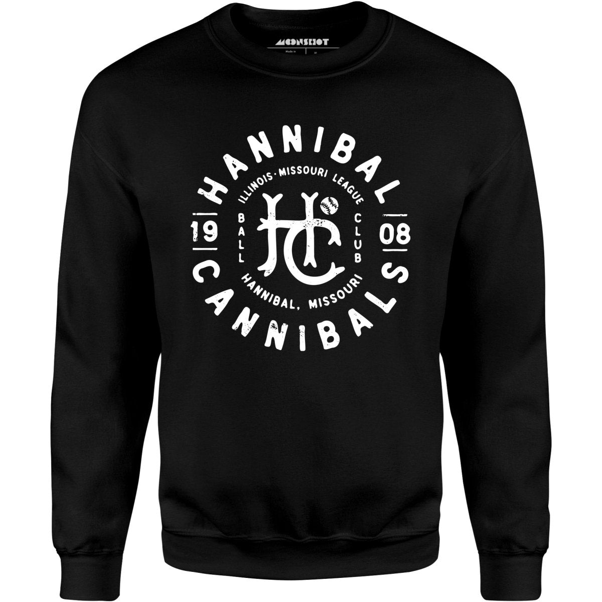Hannibal Cannibals - Missouri - Vintage Defunct Baseball Teams - Unisex Sweatshirt