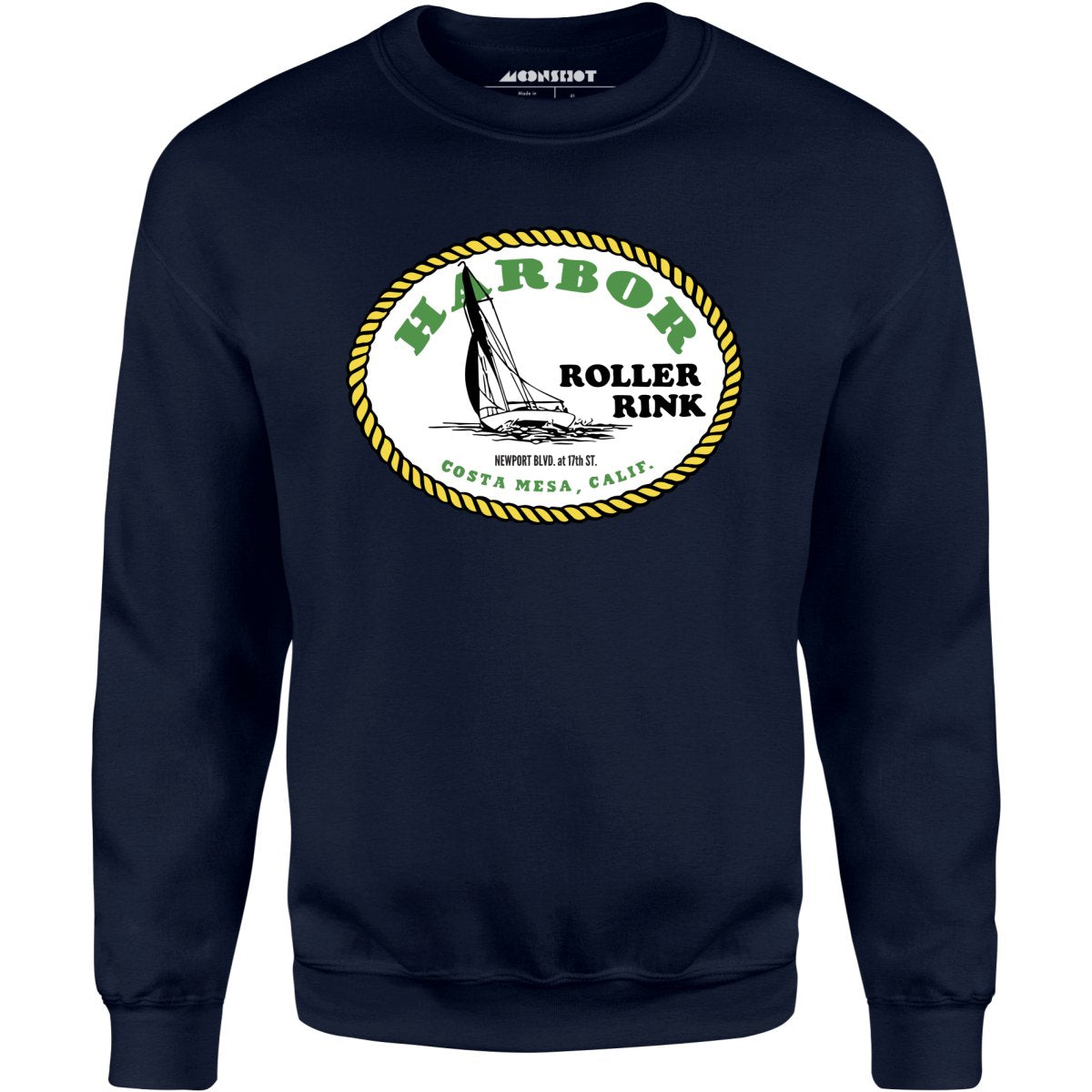 Harbor Roller Rink - Costa Mesa, CA - Vintage Roller Rink - Unisex Sweatshirt