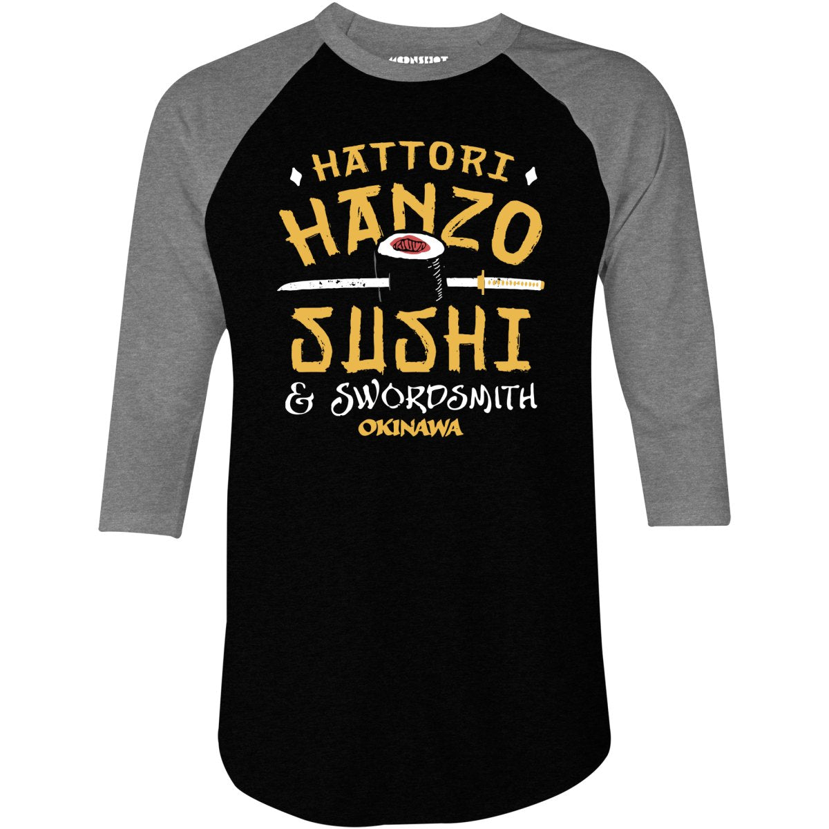Hattori Hanzo Sushi & Swordsmith - 3/4 Sleeve Raglan T-Shirt