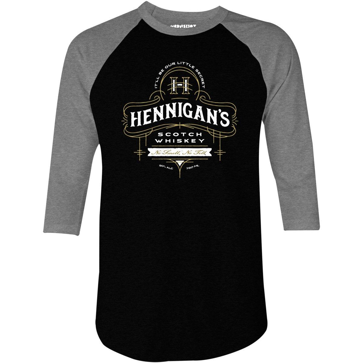 Hennigan's Scotch Whiskey - 3/4 Sleeve Raglan T-Shirt