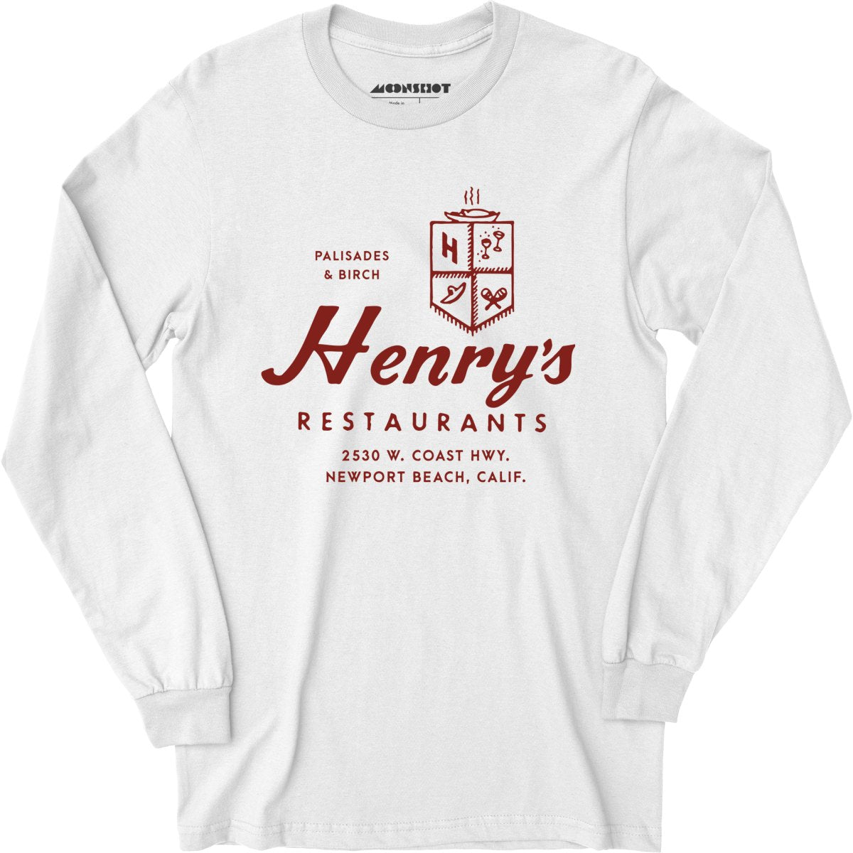 Henry's - Newport Beach, CA - Vintage Restaurant - Long Sleeve T-Shirt