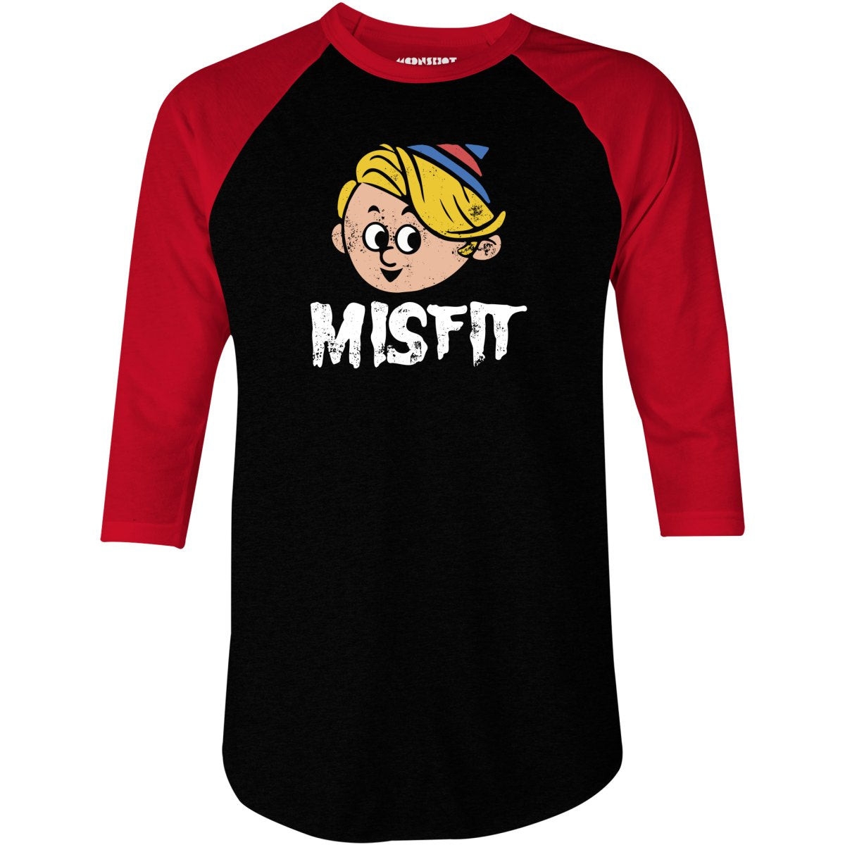 Hermey - Misfit - 3/4 Sleeve Raglan T-Shirt