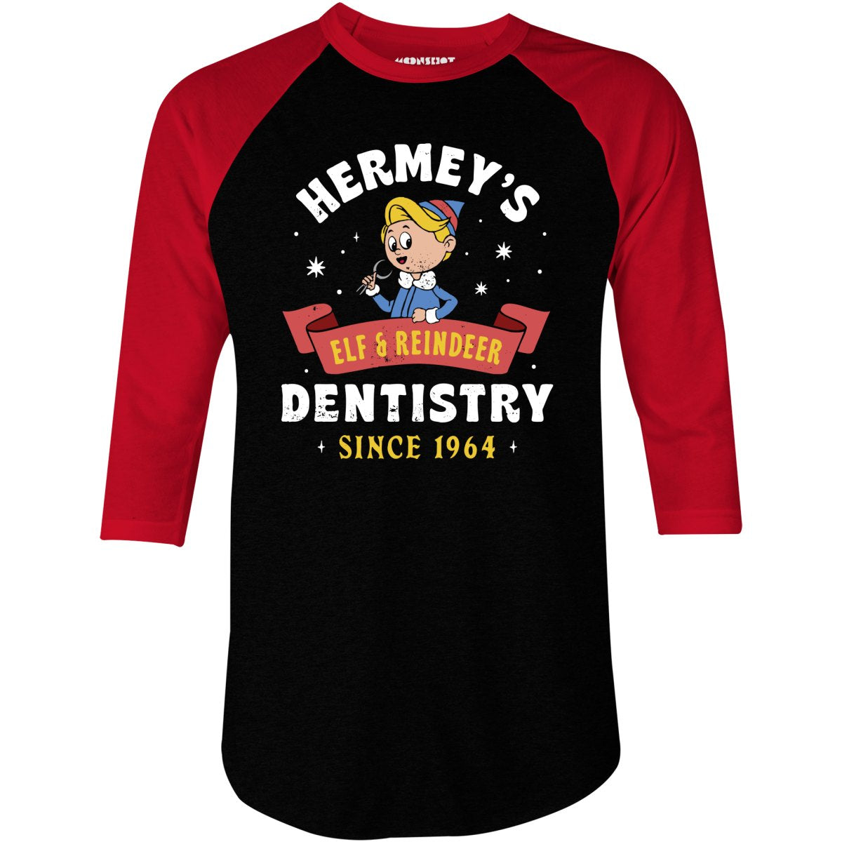 Hermey's Dentistry - 3/4 Sleeve Raglan T-Shirt