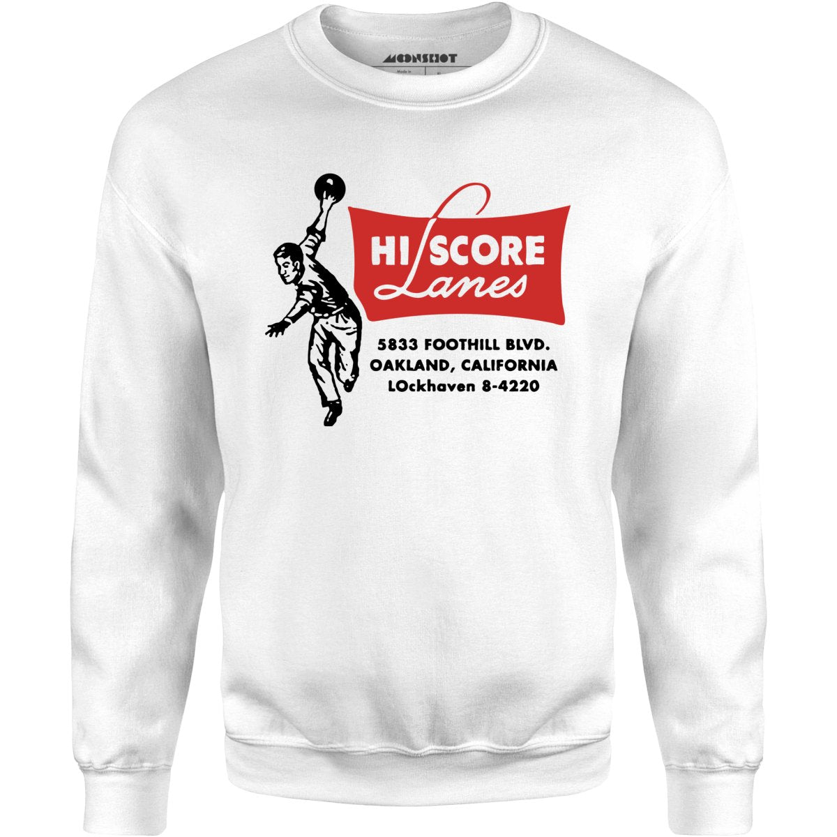 Hi Score Lanes - Oakland, CA - Vintage Bowling Alley - Unisex Sweatshirt