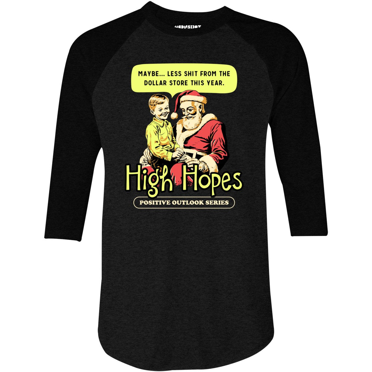 High Hopes Christmas - 3/4 Sleeve Raglan T-Shirt
