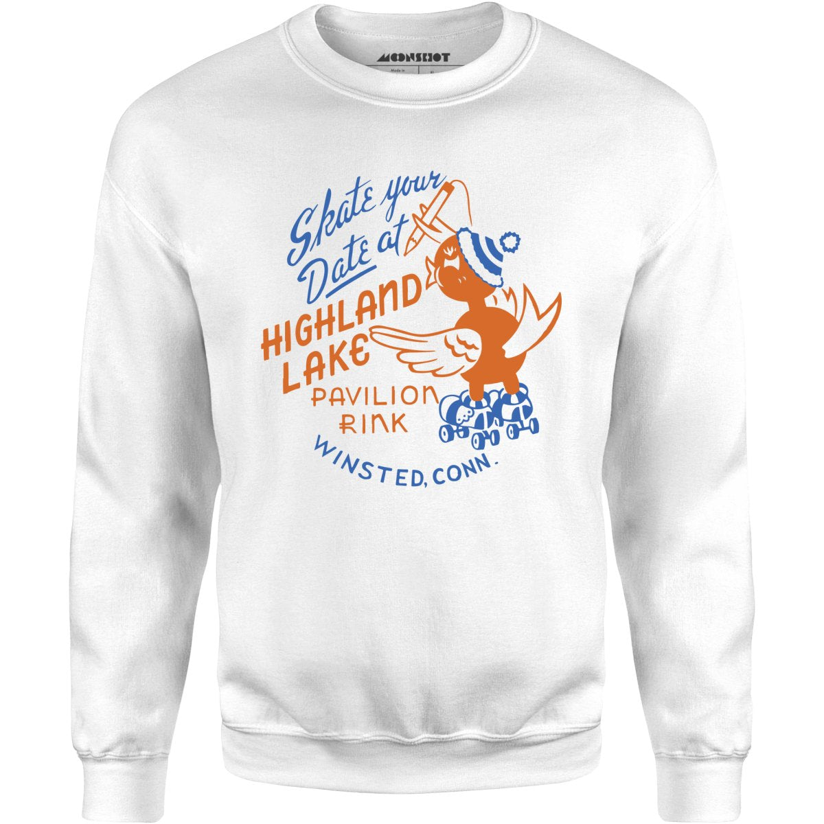 Highland Lake Pavilion Rink - Winsted, CT - Vintage Roller Rink - Unisex Sweatshirt