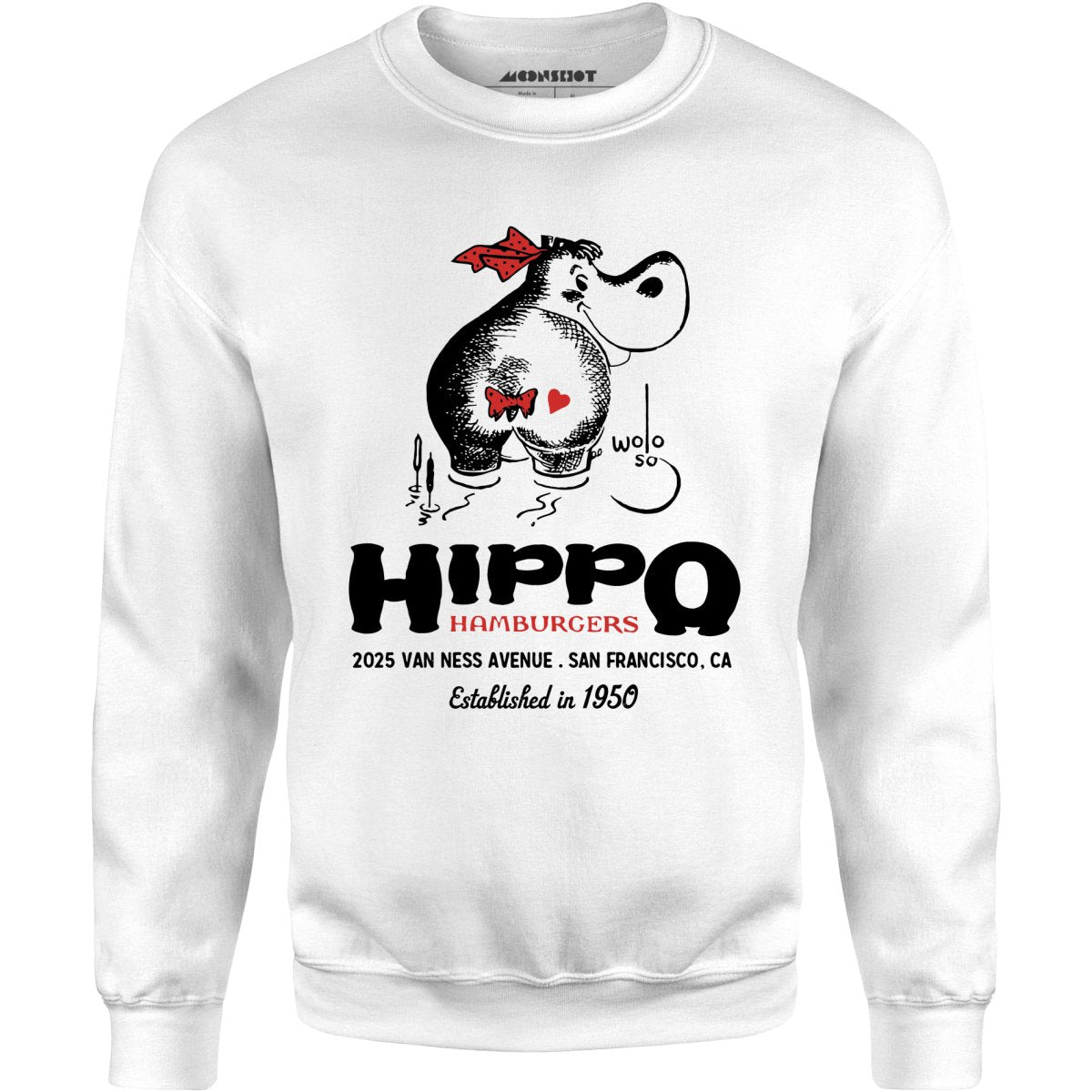 Hippo Hamburgers - San Francisco, CA - Vintage Restaurant - Unisex Sweatshirt