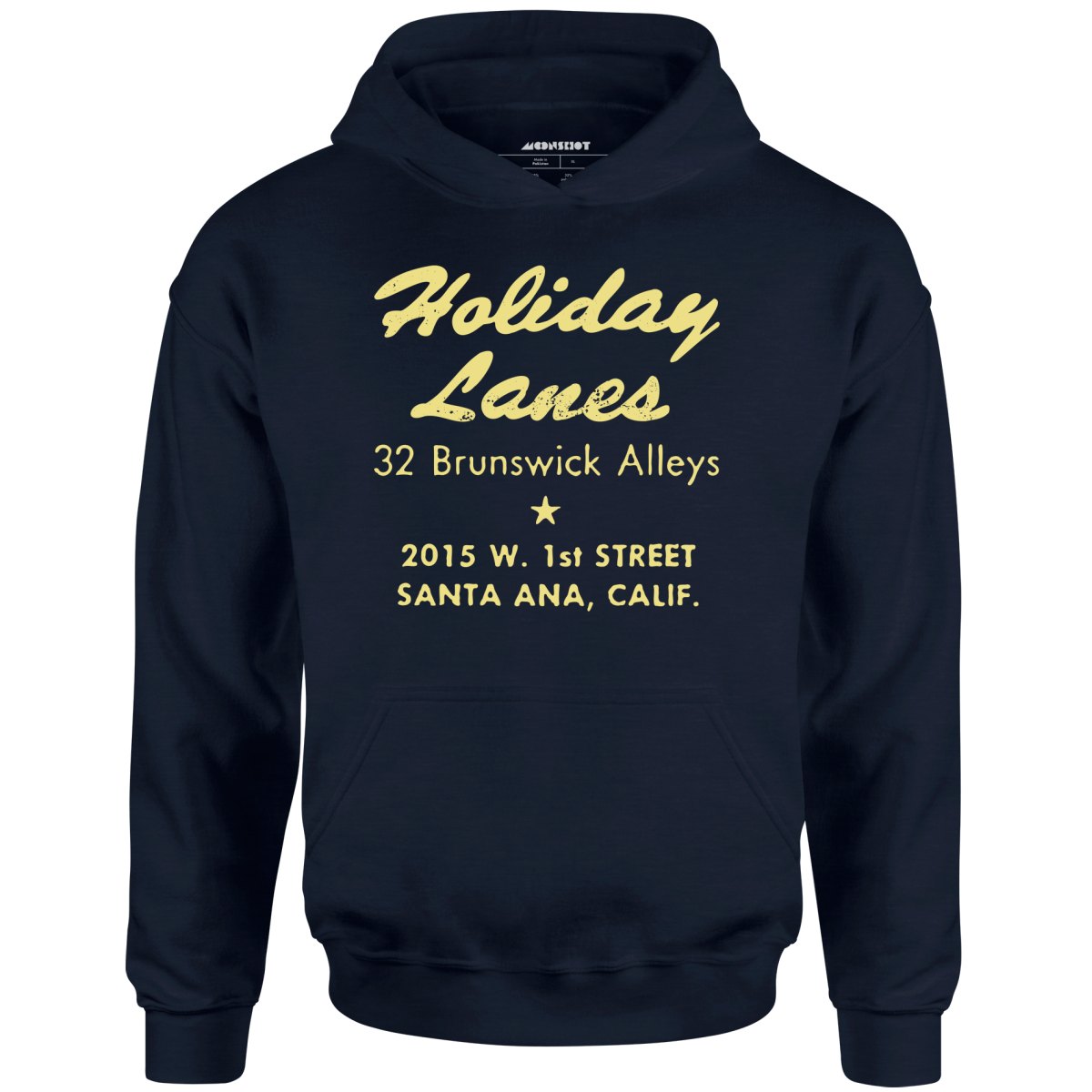 Holiday Lanes - Santa Ana, CA - Vintage Bowling Alley - Unisex Hoodie