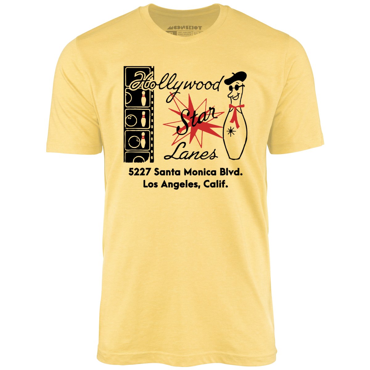 Hollywood Star Lanes - Los Angeles, CA - Vintage Bowling Alley - Unisex T-Shirt