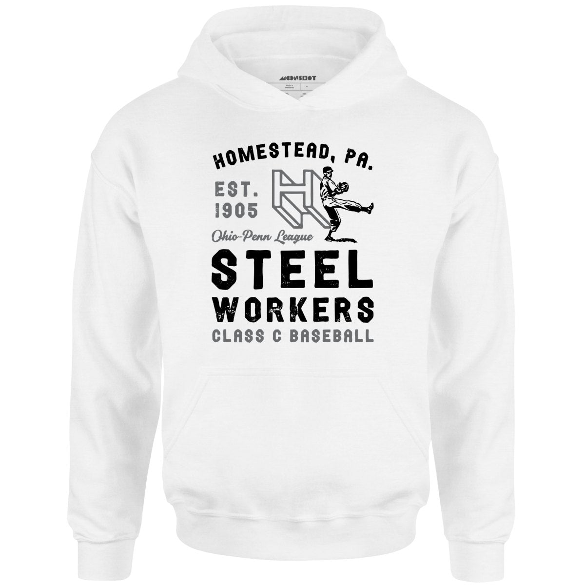 Homestead Steel Workers - Pennsylvania - Vintage Defunct Baseball Teams - Unisex Hoodie