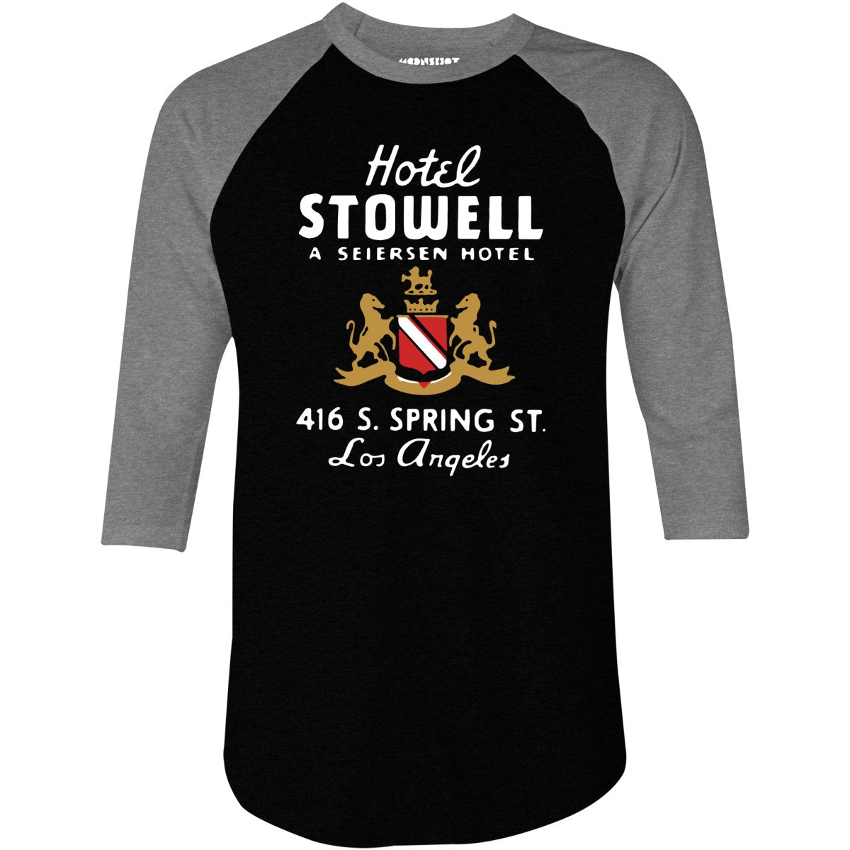 Hotel Stowell - Los Angeles, CA - Vintage Hotel - 3/4 Sleeve Raglan T-Shirt