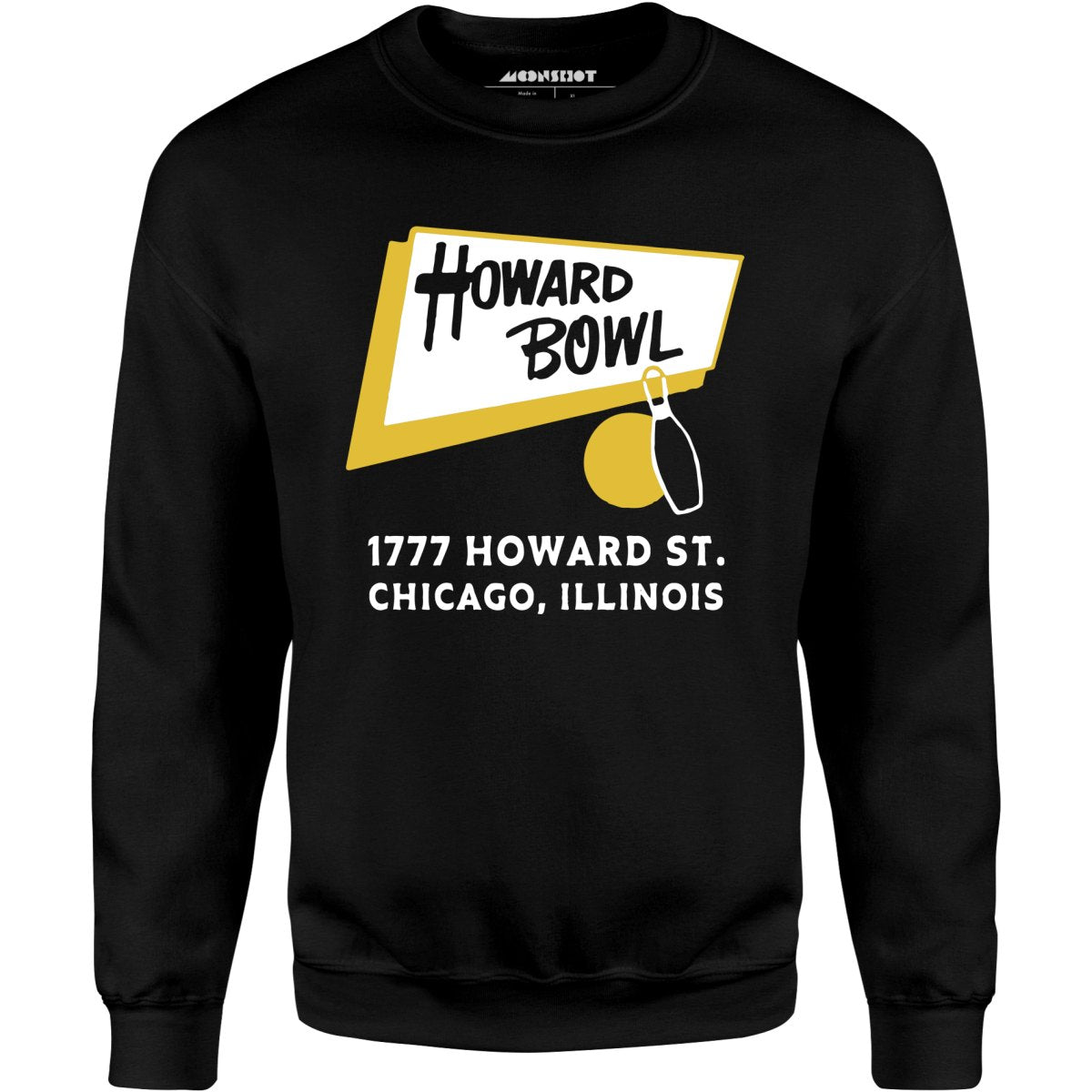 Howard Bowl - Chicago, IL - Vintage Bowling Alley - Unisex Sweatshirt