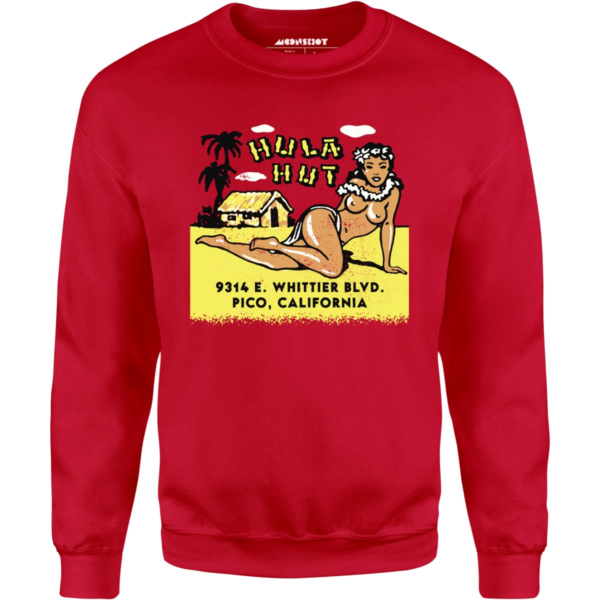 Hula Hut - Pico Rivera, CA - Vintage Tiki Bar - Unisex Sweatshirt