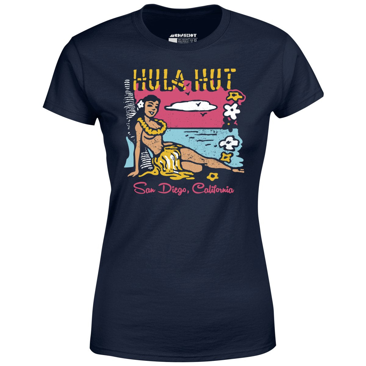 Hula Hut - San Diego, CA - Vintage Tiki Bar - Women's T-Shirt