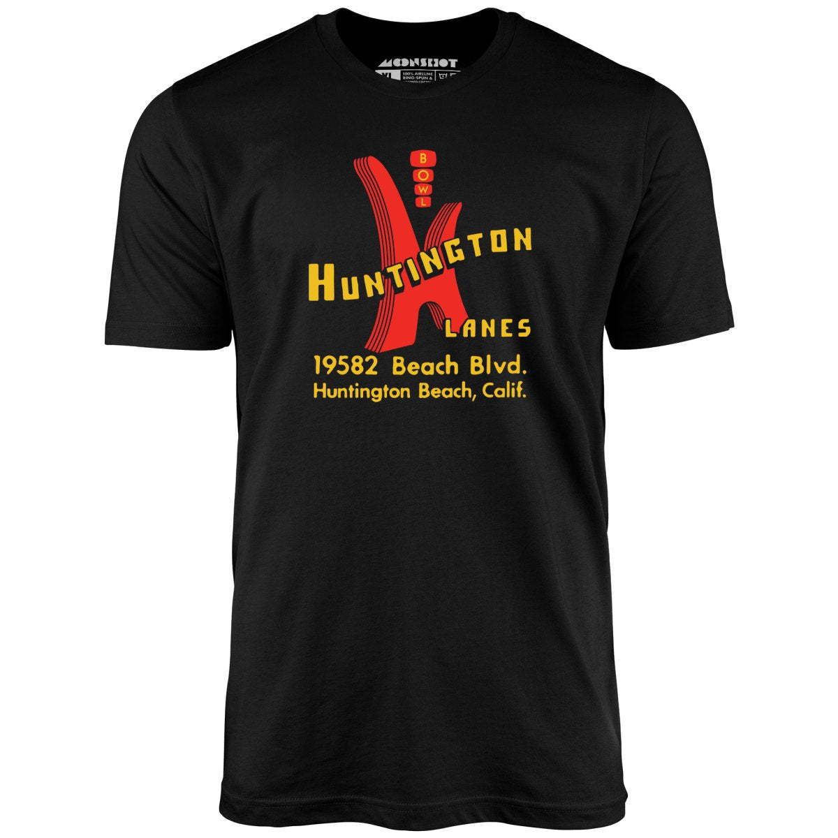 Huntington Lanes - Huntington Beach, CA - Vintage Bowling Alley - Unisex T-Shirt