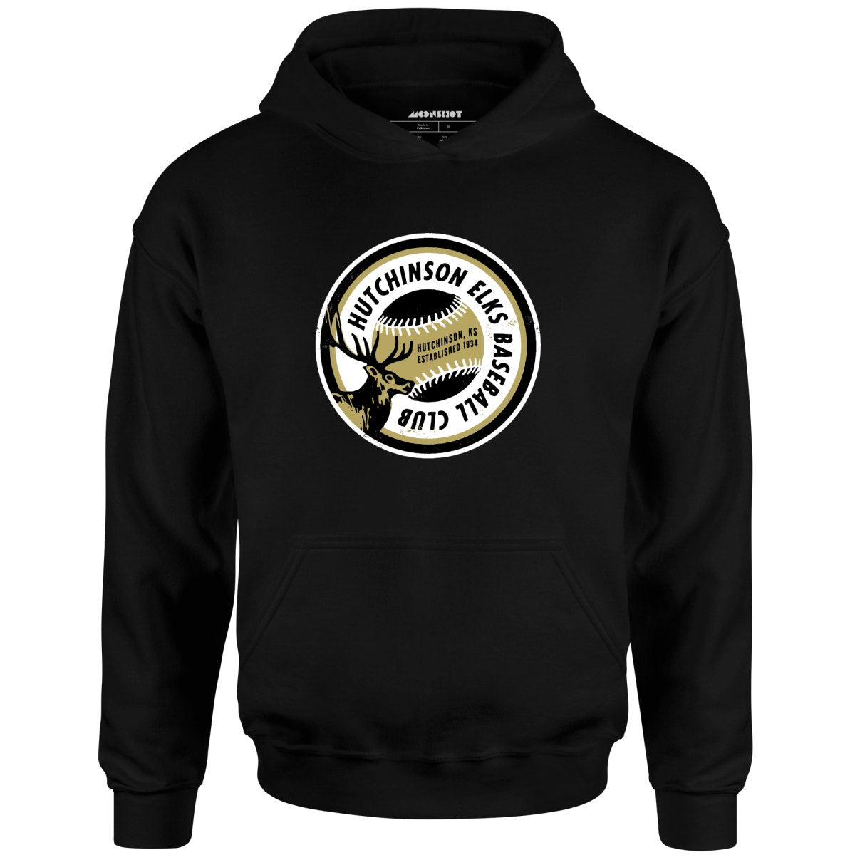 Hutchinson Elks - Kansas - Vintage Defunct Baseball Teams - Unisex Hoodie