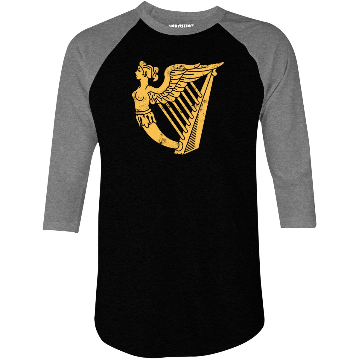 Irish Harp Heraldry - 3/4 Sleeve Raglan T-Shirt
