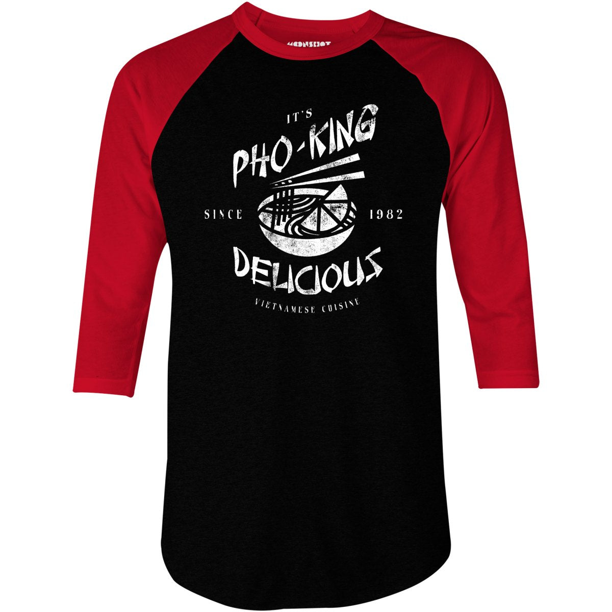 It's Pho-King Delicious - 3/4 Sleeve Raglan T-Shirt