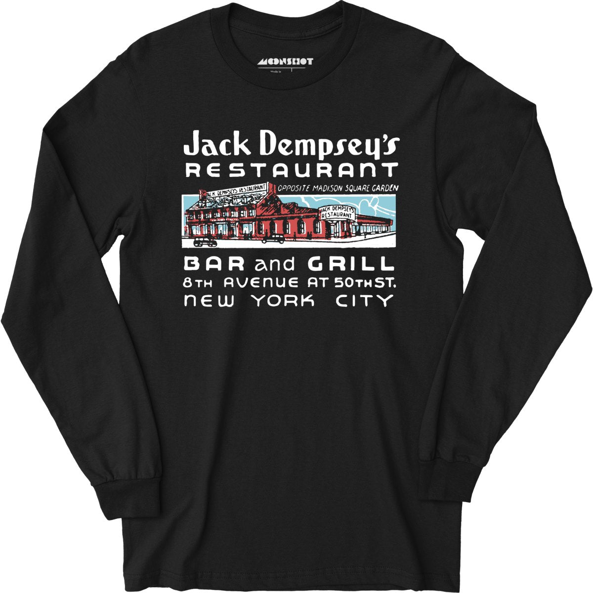 Jack Dempsey's v2 - Manhattan, NY - Vintage Restaurant - Long Sleeve T-Shirt