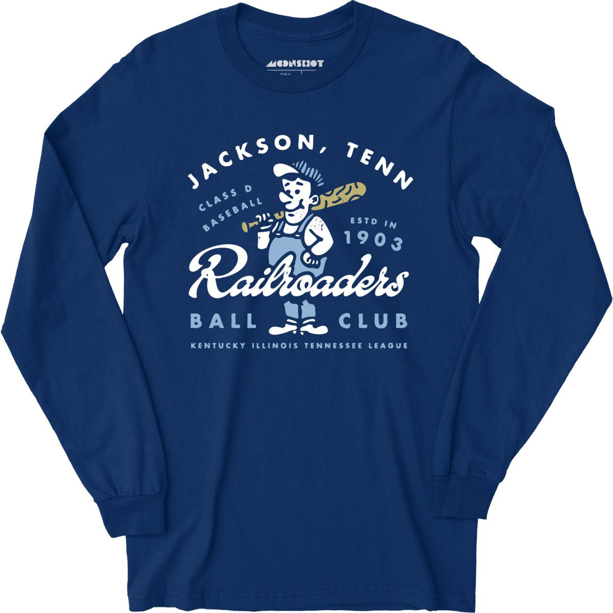 Jackson Railroaders - Tennessee - Vintage Defunct Baseball Teams - Long Sleeve T-Shirt
