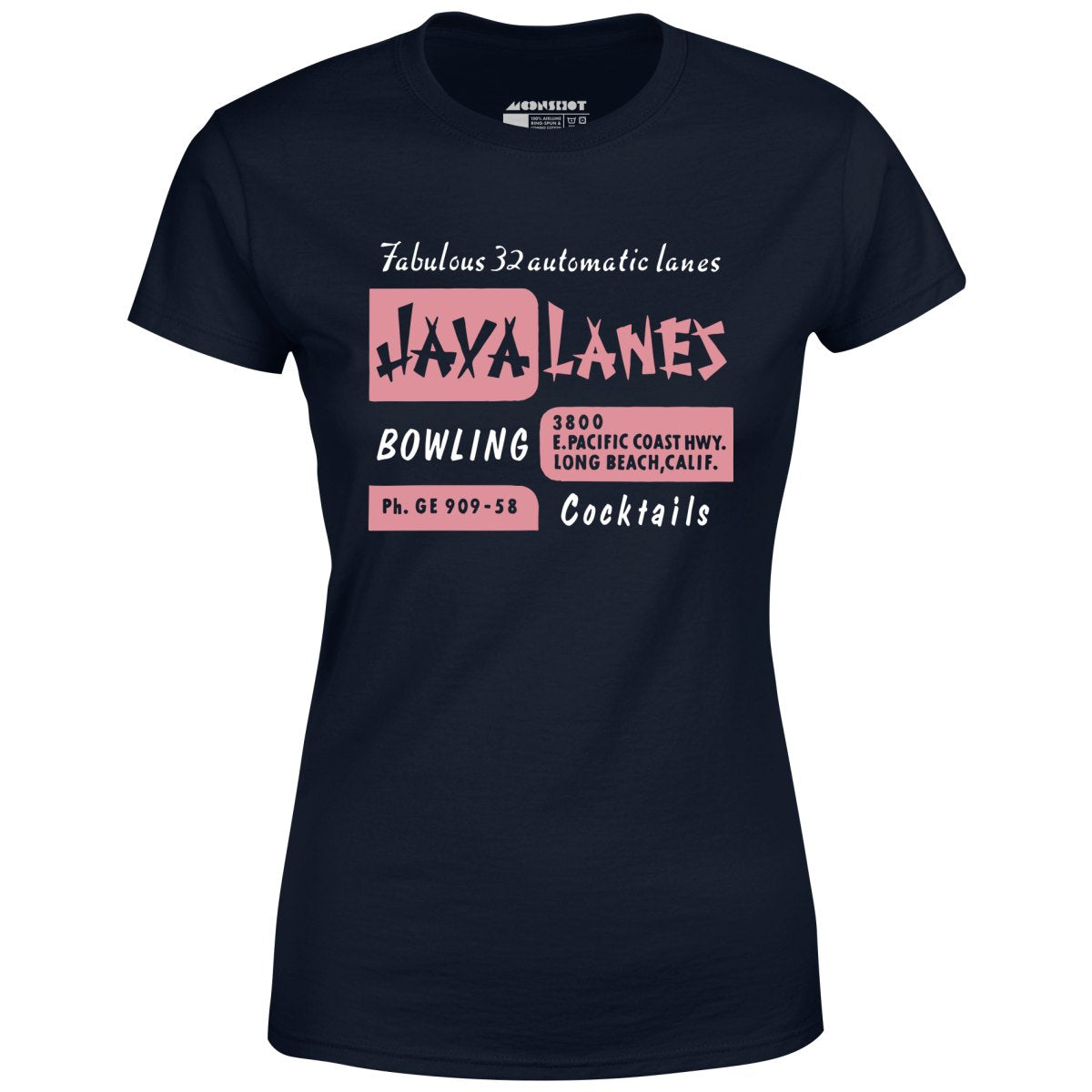 Java Lanes - Long Beach, CA - Vintage Bowling Alley - Women's T-Shirt