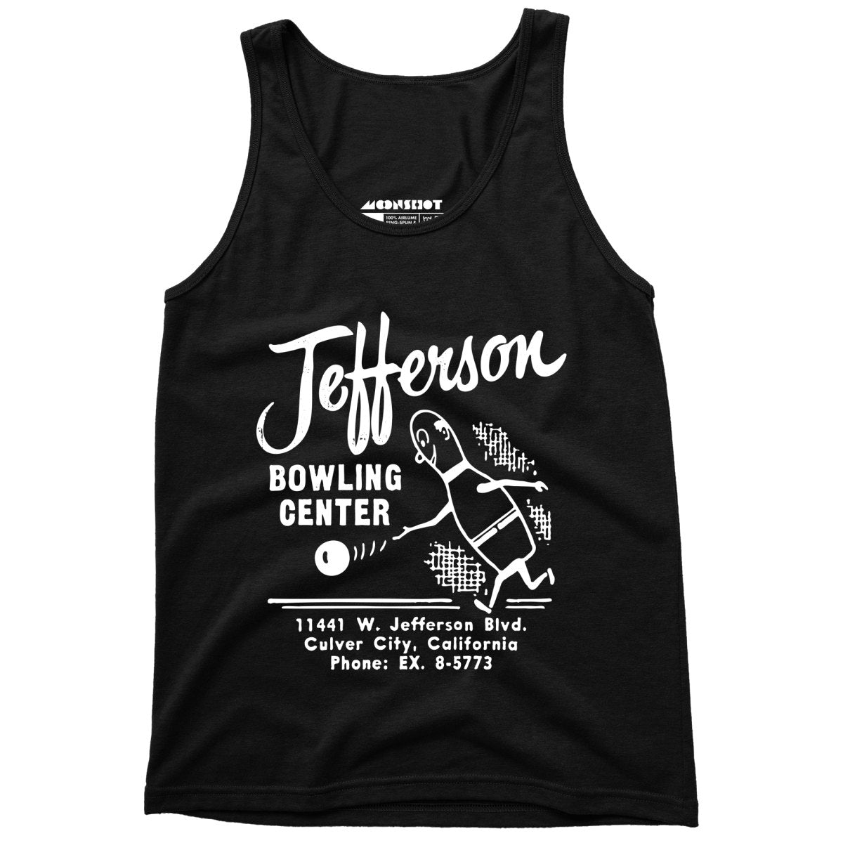 Jefferson Bowling Center - Culver City, CA - Vintage Bowling Alley - Unisex Tank Top